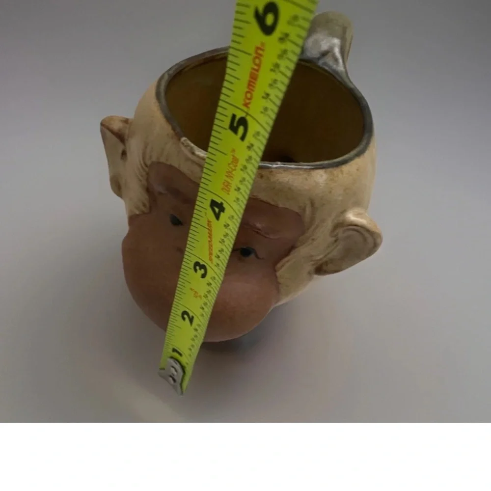 Anthropomorphic 3-D Monkey Ape Vintage Pottery Pitcher‎ Mug UTCTI Made In Japan